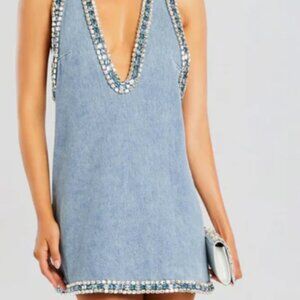 Stevie Embellished Denim Dress